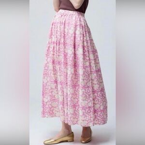 SZ Block print long skirt